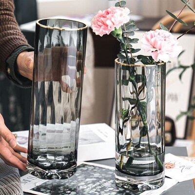 Vase furnishing articles flower arraHnging transparent glass