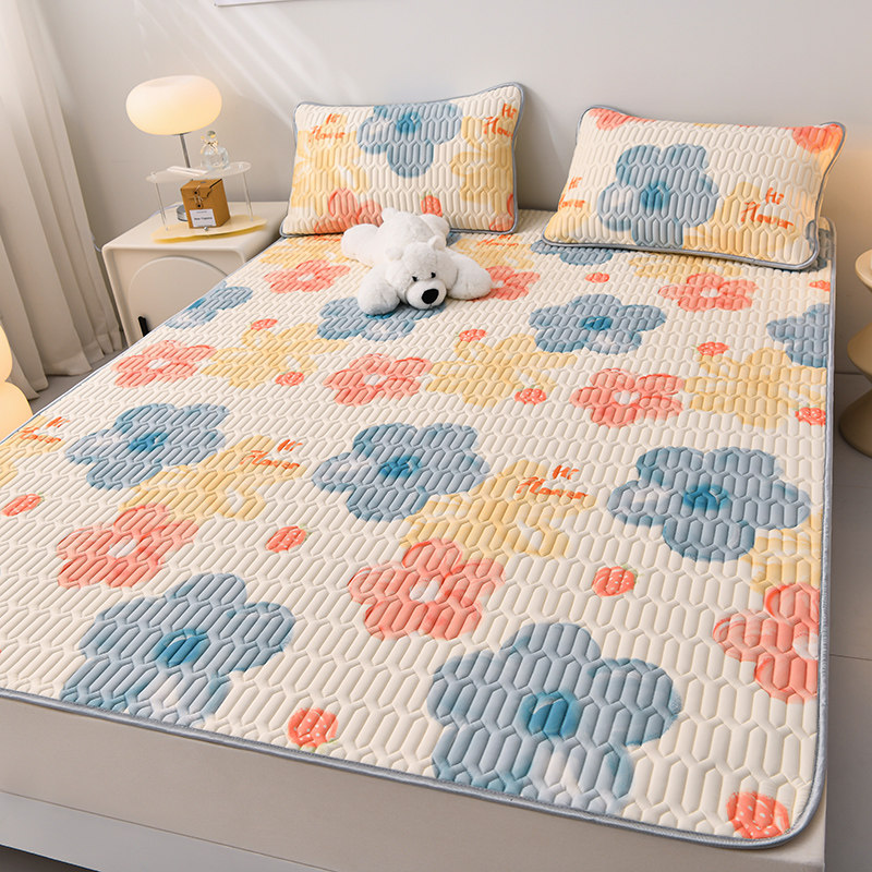 【美丽18】荣冠家纺乳胶凉席二三件冰丝凉感可水洗空调软席子,床上用品,乳胶席,淘宝优惠券,粉丝福利购,淘宝优惠卷