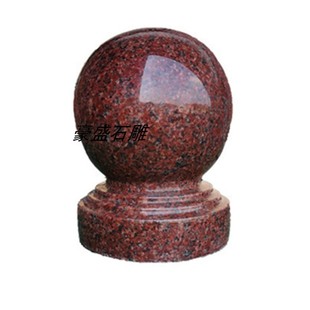 门柱石圆球花岗岩围墙栏杆柱大理石路障球石墩子挡车广场摆设石球