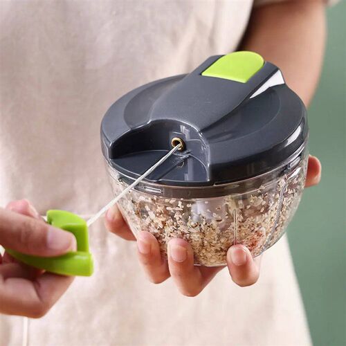 520ml Manual Meat Mincer Garlic Chopper Hand Pull String Gar