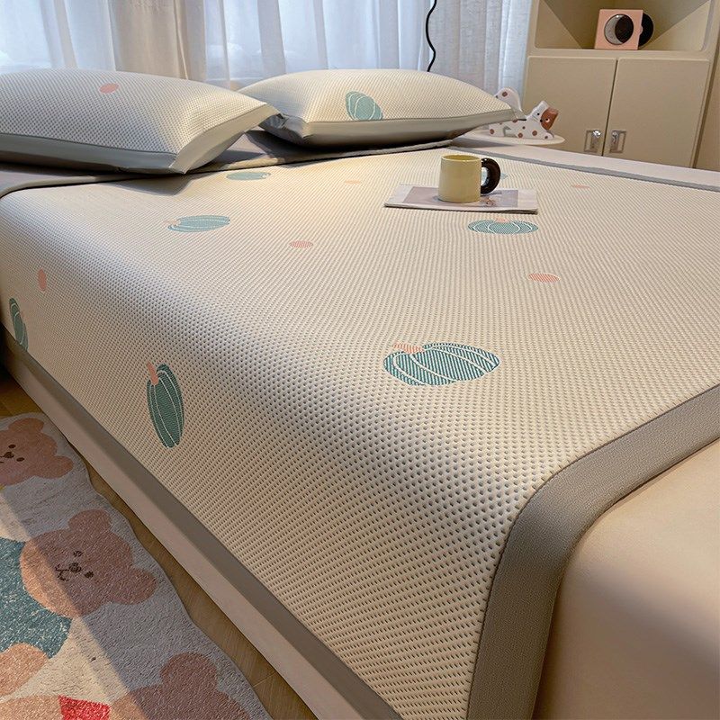 类母婴级森系绿南瓜冰豆豆夏季冰丝席凉席夏天20新款空调软席,床上用品,冰丝席,淘宝优惠券,粉丝福利购,淘宝优惠卷