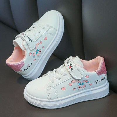 Girls White Shoes Spring Boys Anti-skid Solid Soled Stella