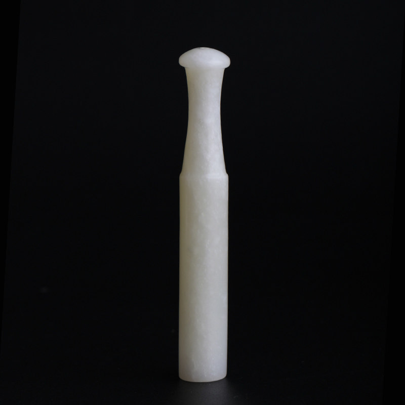 和田玉烟嘴玉石手把件白玉烟嘴手玩件烟具配件