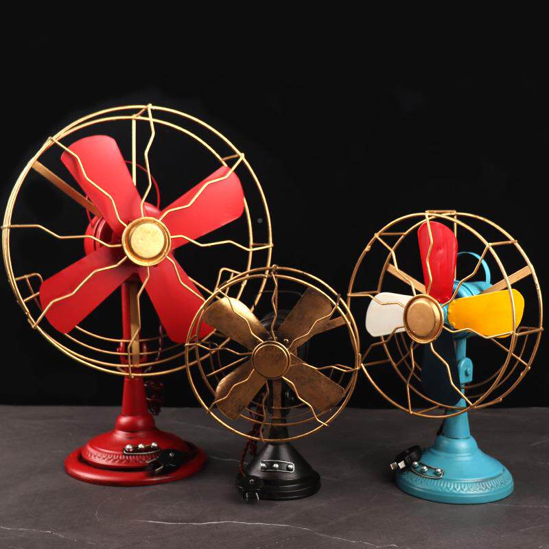 复古怀旧老式摆电181840厅风扇模型摆件吧咖啡餐厅橱窗酒装饰品道
