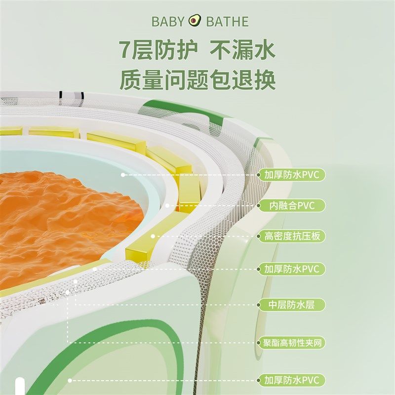 儿童全身洗澡桶折叠3到岁可坐特大号游泳宝宝泡澡桶加厚沐浴盆