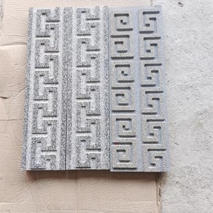 别墅庭院大理石石材云纹花边回形纹万字纹定制地雕边框浮雕腰线