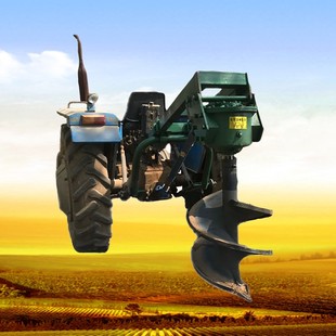 拖拉机挖坑钻冰机冰面打孔捕鱼打冰洞植树挖窝机栽树机撒粪机打桩