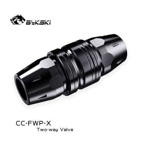 Bykski Two Way Water Stop Valve, Drain Fast Truncation Disc