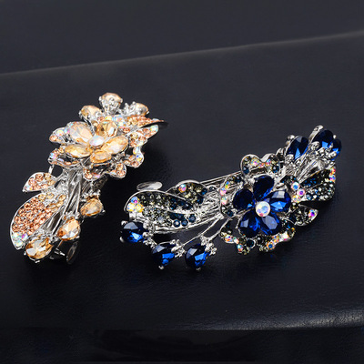 New Korean version of the crystal flower spring hairpin shin