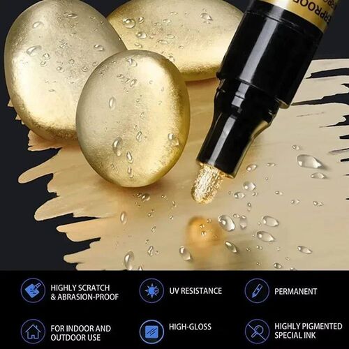 Chrome Pen Marker Mirror Waterproof Paint Repair For Rock Ce