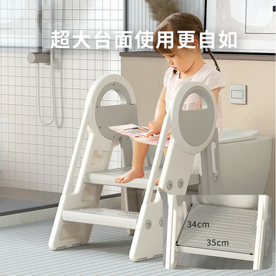 儿童登高梯子宝宝洗手梯脚踏凳小楼梯台阶洗漱台踩凳可折叠扶手梯