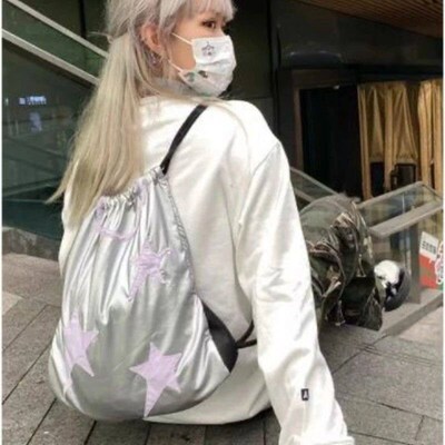 Popular Japanese Preppy Sweet Star Schoolbags Men Women Hara