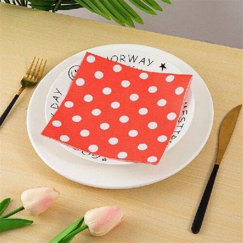 20Pcs/Pack Polka Dot Printed Disposable Table Dinner Tissue