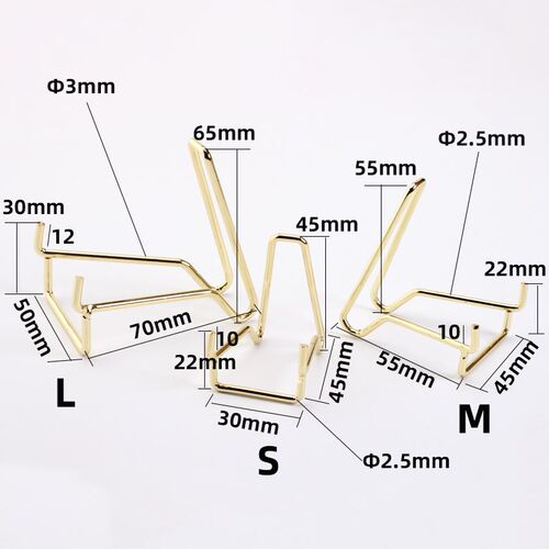 Metal Arm  Base Display Stand Easel for Gemstone Mineral Hom
