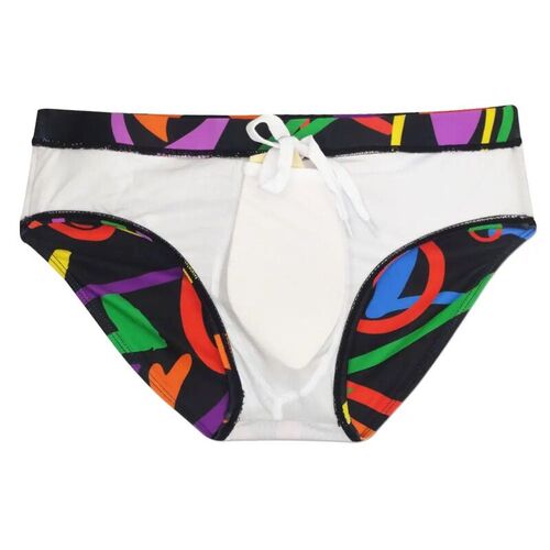 2023 Colored Hearts Push Up Swimwear Men Swimming Briefs Sex