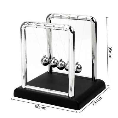 Newtons Cradle Desk Table Decor Metal Pendulum Ball Steel B