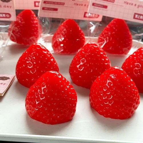 Big Strawberry Squeeze Taba Squishy Toy Kawaii Red Pink Squi