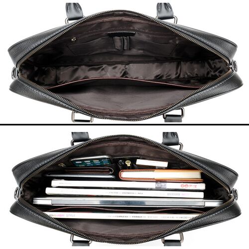 Mens Tote Bag PU Leather Briefcase Male Laptop Bags for Men