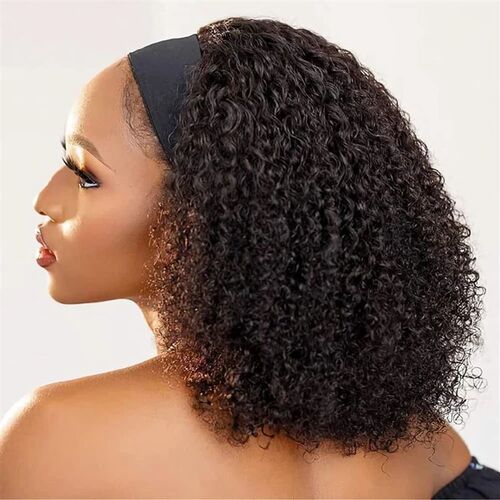 Jerry Curl Headband Wig Human Hair Short Human Hair Wigs For