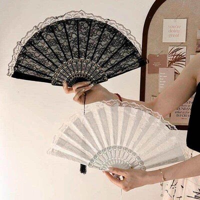 1pcs Hand Fan Custom Fan Folding Fan Lace Fan Chinese Han