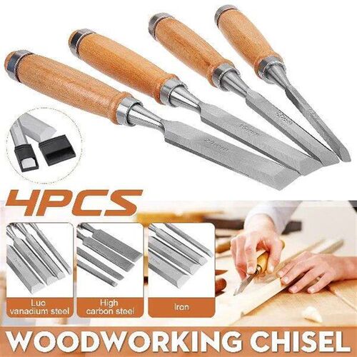 4Pcs/set Manual Wood Carving Hand Chisel Tool Set