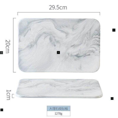 Wind marble chopping board pottery fruit plate tray food
