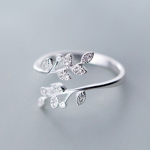 2022 New Korean Zircon Star Moon Tassel Rings For Women Silv