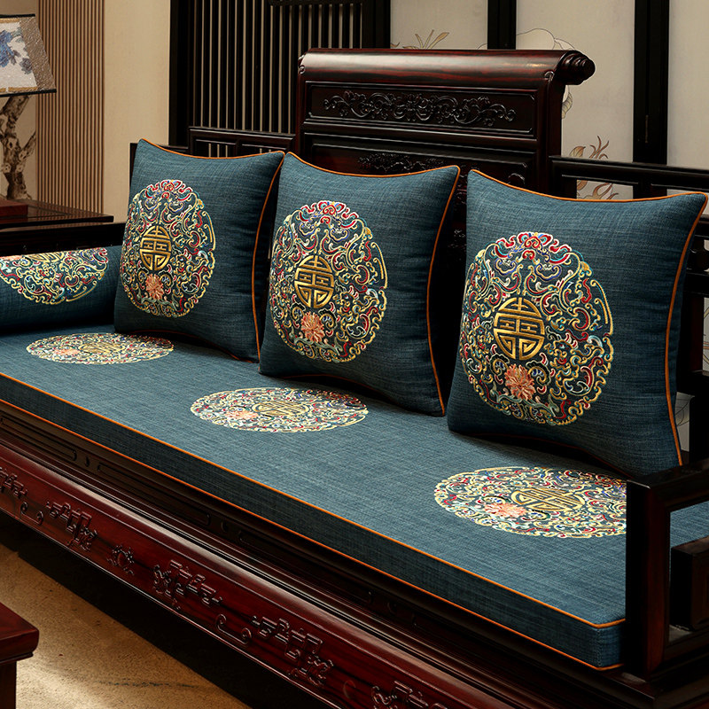 中式红木沙发坐垫定制实木家具沙发垫四季通用椅子座垫罗汉床垫子