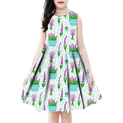 New Girls Childrens Flowers Elegant Casual Princess Party D