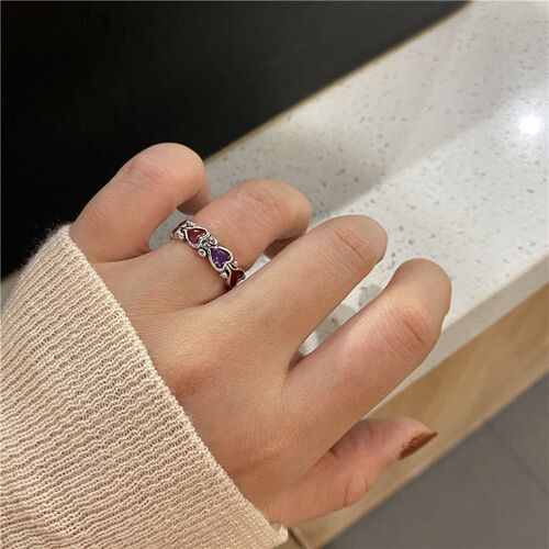 Micro Inlaid Zircon Butterfly Ring Open Personalized Light L
