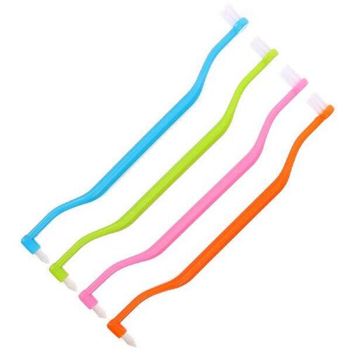 4 Pcs with A Brush Double Headed Toothbrush Travel Braces
