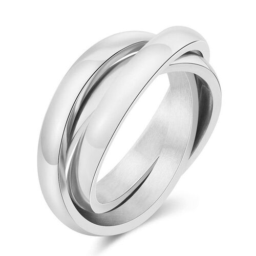 Ring titanium steel three-ring three-color ring stainless st