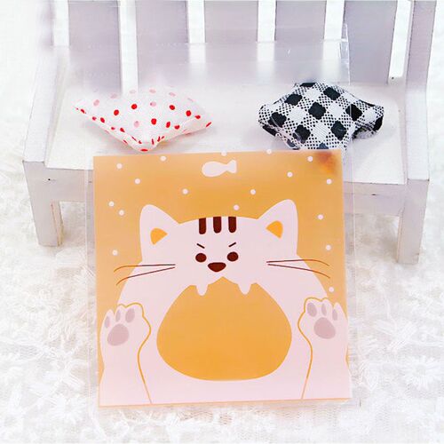 50Pcs Cute Cartoon Animals Cookie Candy Bag Self-Adhesive Pl