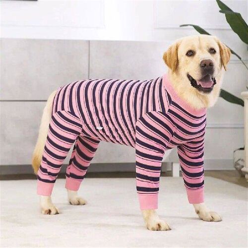 Practical Four-legged Puppy Stripes Jumpsuits Polyester