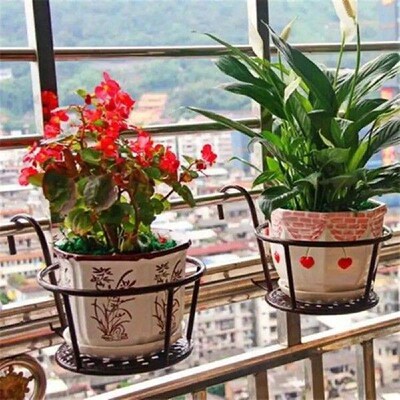 Railings Iron Window Sill Planter Pot Stand Balcony
