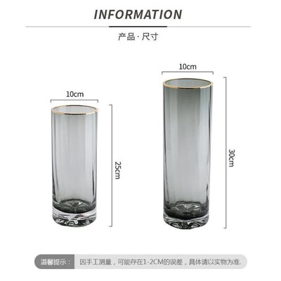 Vase furnishing articles flower arraHnging transparent glass
