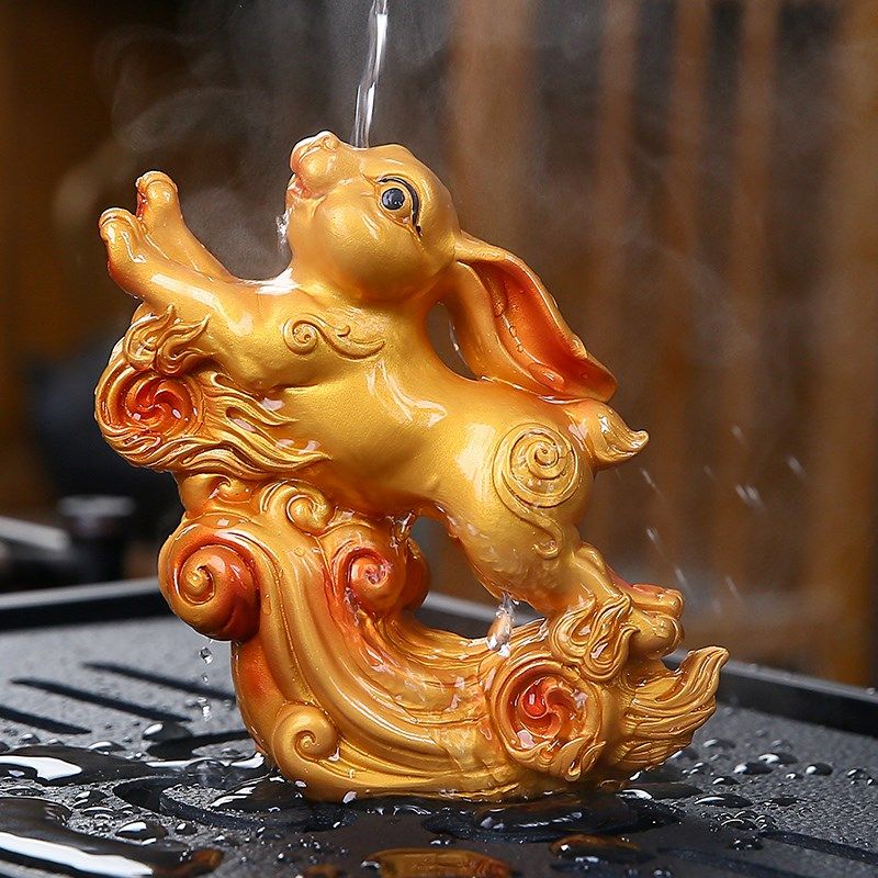 十二生肖兔家居摆件创意客厅办公室茶室桌面装饰摆件茶宠可养变色,家居饰品,装饰摆件,淘宝优惠券,粉丝福利购,淘宝优惠卷