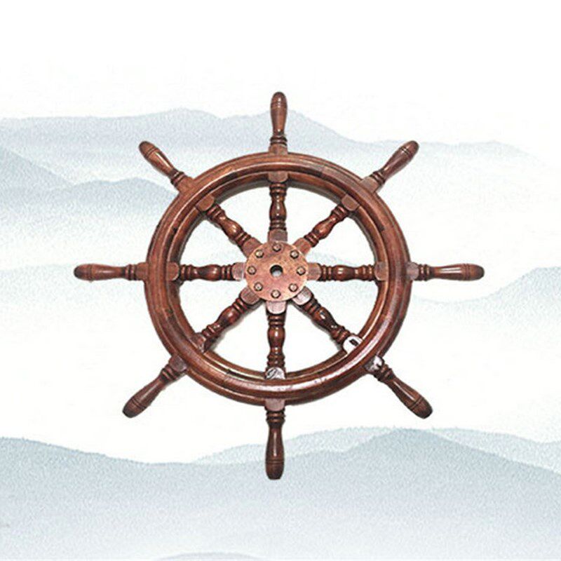 实木船舵装饰品摆件方向舵壁挂件地中海酒吧家居墙盘轮复古领航舵,家居饰品,壁饰,淘宝优惠券,粉丝福利购,淘宝优惠卷