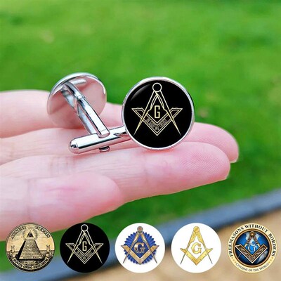 2024 New Masonic Cufflinks for Men Exquisite Freemason Eye o