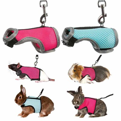 Rabbit Harness Leash Set Small Pet Chest Strap Adjustable So