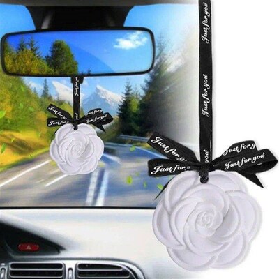 Air Freshener Car Interior Hanging Decoration White Flower