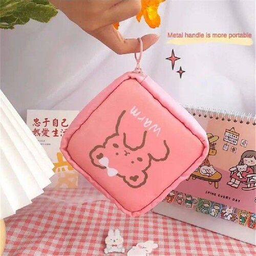 Women Kawaii Storage Bag Mini Cosmetic Bag Sanitary Napkins