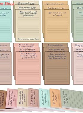 Mental health English inspirational cartoon sticky notes
