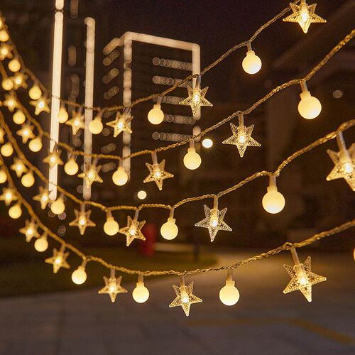 String Light Solar 200 LEDs Fairy Lights Outdoor Garden Wedd