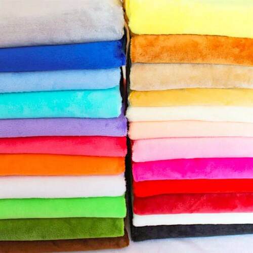 Big Size Solid Color Short Plush Velvet Fabric Super Soft Di