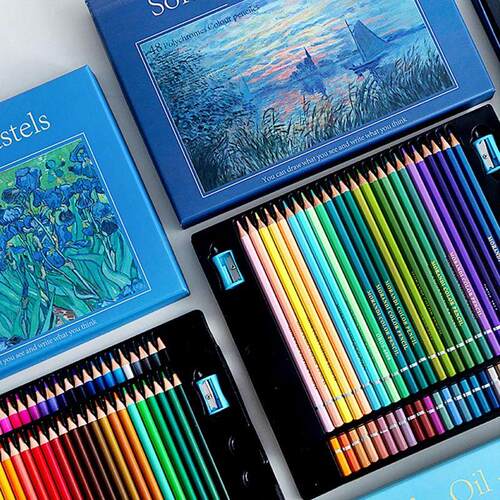24/36/48 Professional Oily Colored Pencils Set Drawing Assor