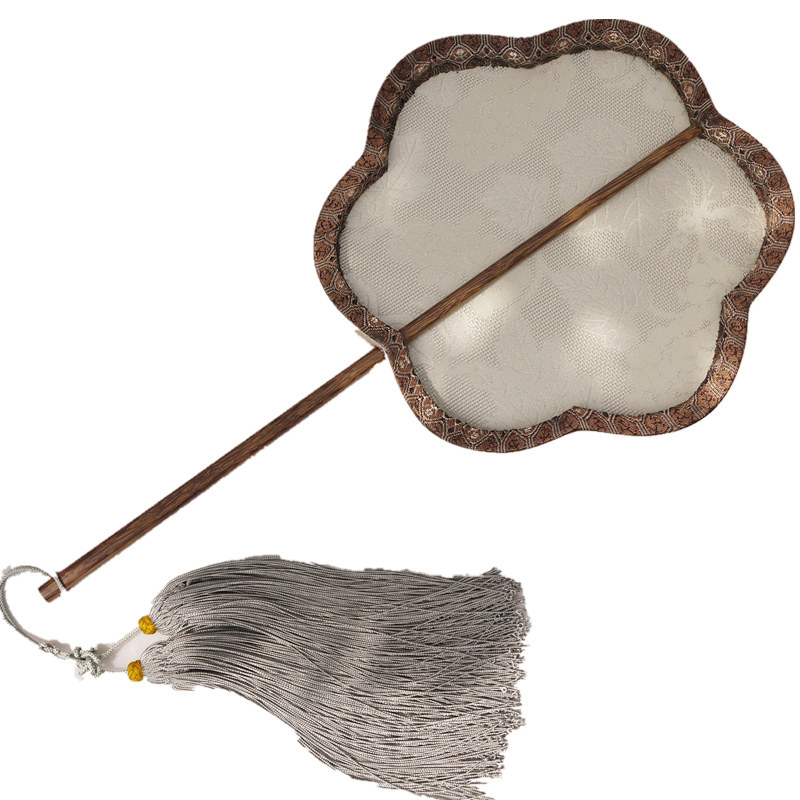 真丝花罗六瓣鸡翅木长柄异形宫扇小团扇仿古舞蹈摄影cos道具,居家日用,扇子,淘宝优惠券,粉丝福利购,淘宝优惠卷