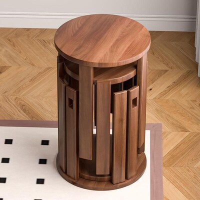 Stackable stool Modern dining table stool log new Chinese Je