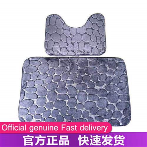 Flannel Bathroom Water Absorbing and Anti slip Toilet Mat S