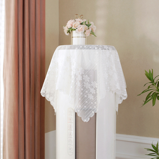 唯米58欧式蕾丝布艺正方形防灰尘布遮盖巾圆柱形立柜空调罩盖布